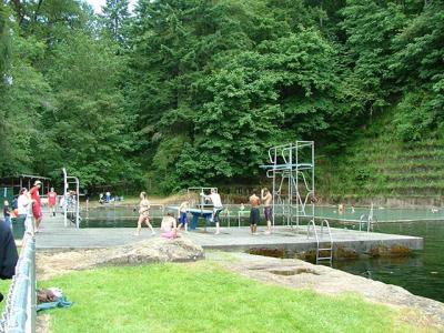 People swimming in Quarry pool